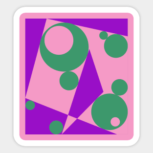 Geometric abstraction with many random figures. Sticker